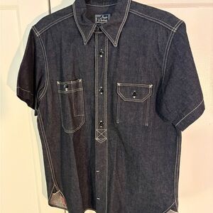 Studio D’artisan selvedge denim work shirt